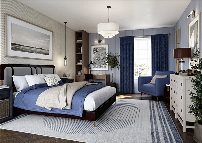 Tiverton, Indigo - Made to Measure Curtains - Image 7